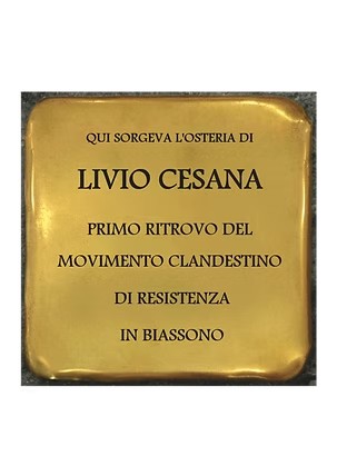Targa Osteria di Livio Cesana